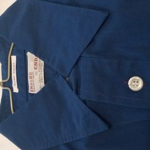 Vintage 60 70 s shirt. "Enduro" by Enro. Blue.